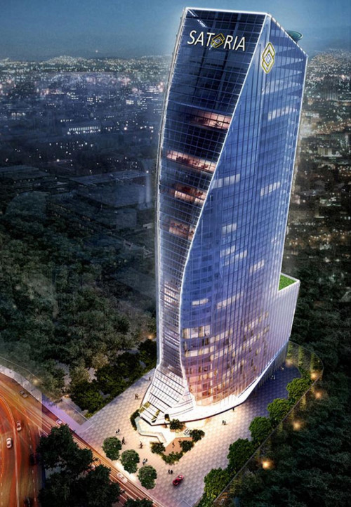 Gedung Satoria Tower sebagai lokasi koordinasi layanan ATELIER
